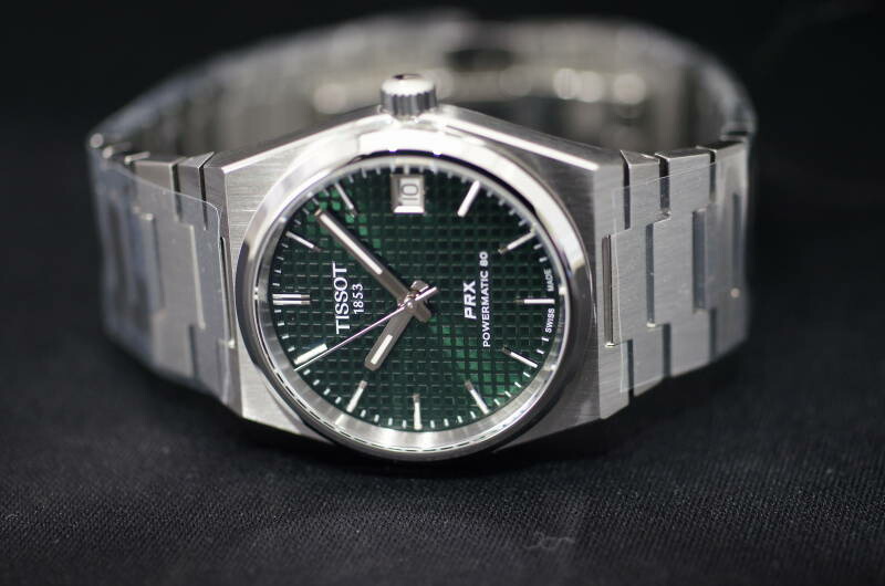 正規品TISSOT ティソ PRXグリーン文字盤 自動巻き ステンレスバンド 35