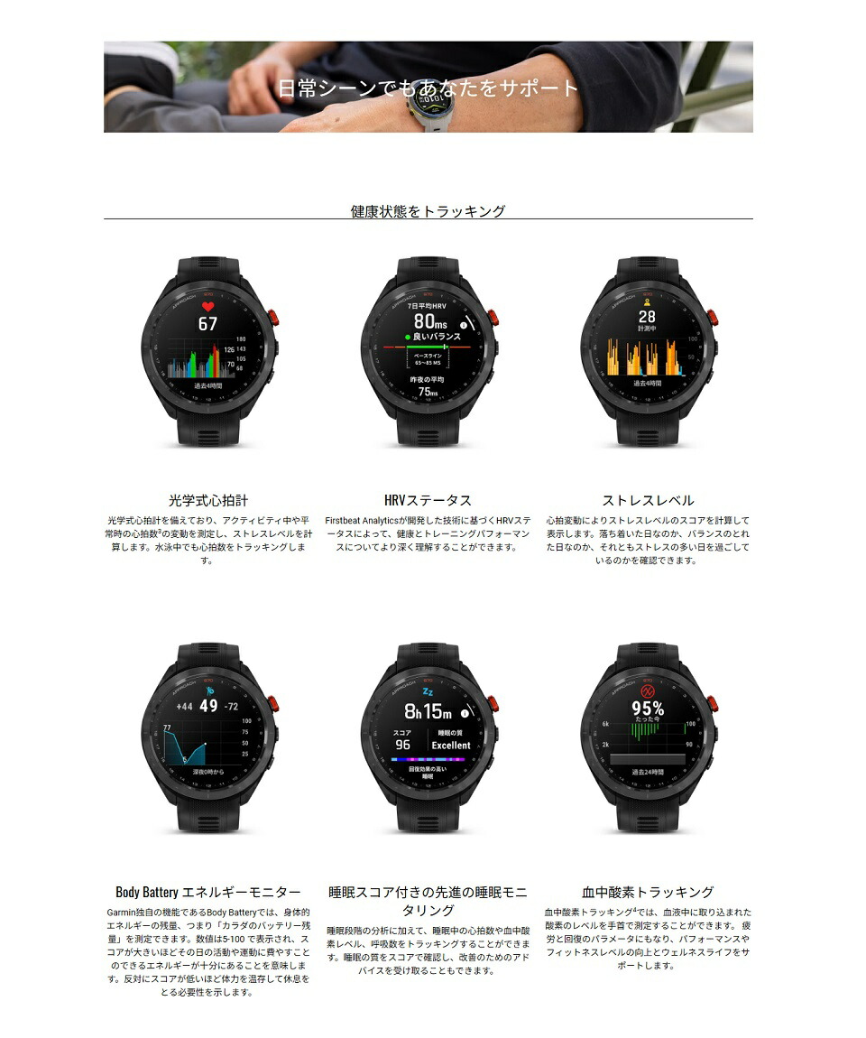 Approach GARMIN ガーミン Approach S70 47ミリモデル スマート