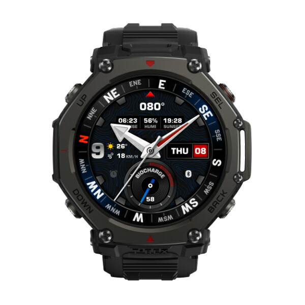 Amazfit T-Rex 3 Pro 48mm　スマートウォッチ　GPS　AI音声アシスタント　サファイアガラス　AMOLED　 チタン合金製ベゼル　iPhone / Android 対応　SP170078