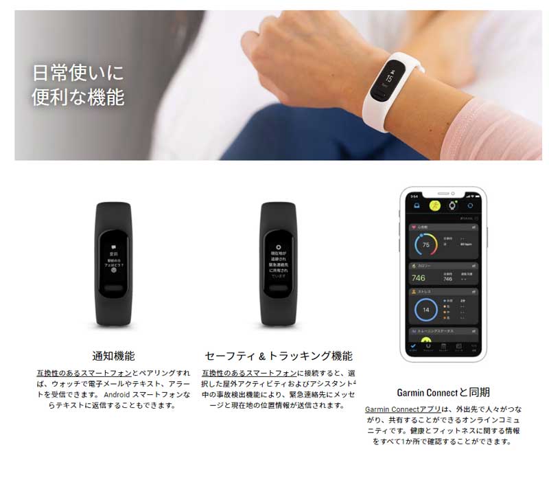 GARMIN ガーミン メーカー保証付 スマートウォッチ vivosmart5