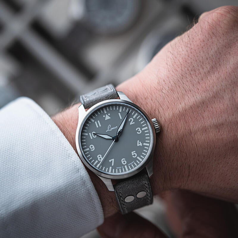 Laco Augsburg ラコ　アウグスブルク　39mm　純正皮ベルト付 Laco（ラコ） ドイツ製 Augsburg39 Grau アウクスブルク39 グラウ 自動