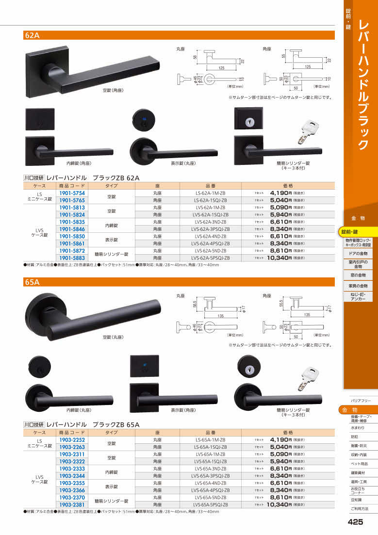 お買得】 リフォーム用品 金物 錠前 鍵 レバーハンドルブラック fucoa.cl