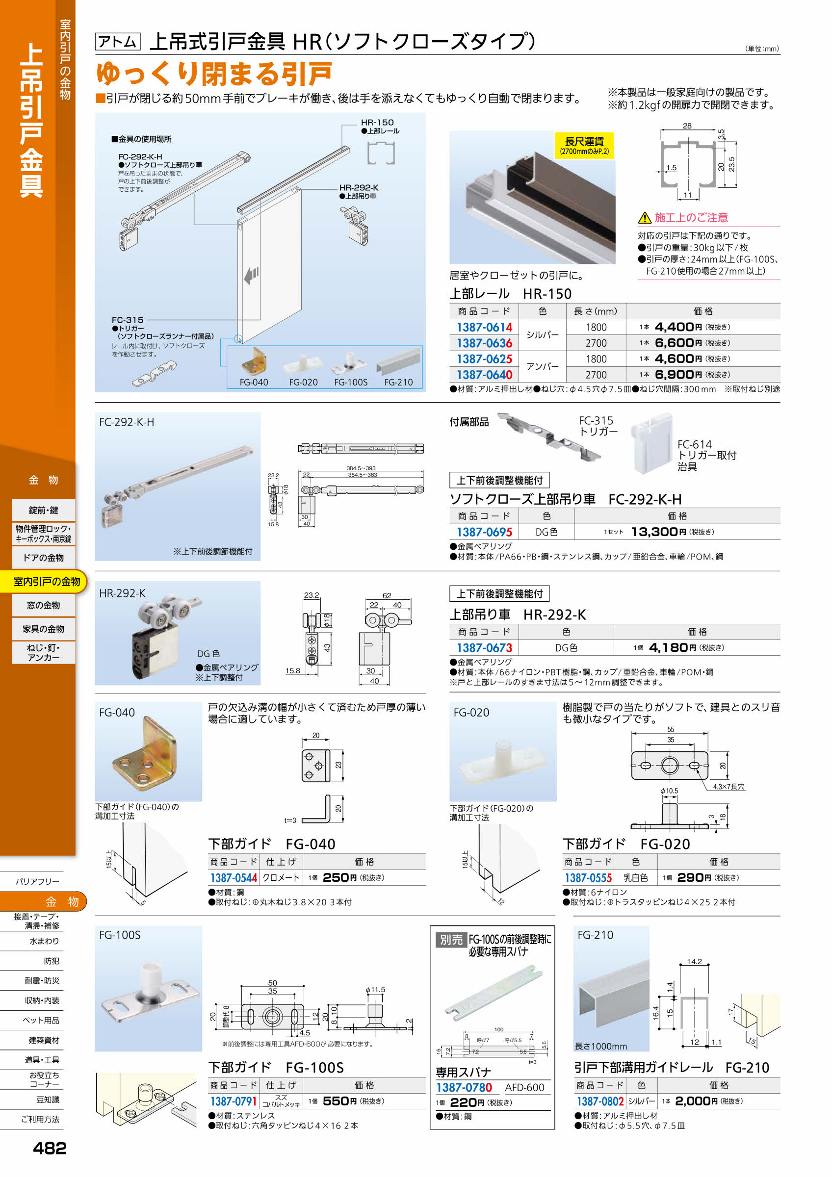 波平アトム全色まとめうり。 Amazon.co.jp: アトム 戸当たり ATOM 095977 LR戸当り 生地