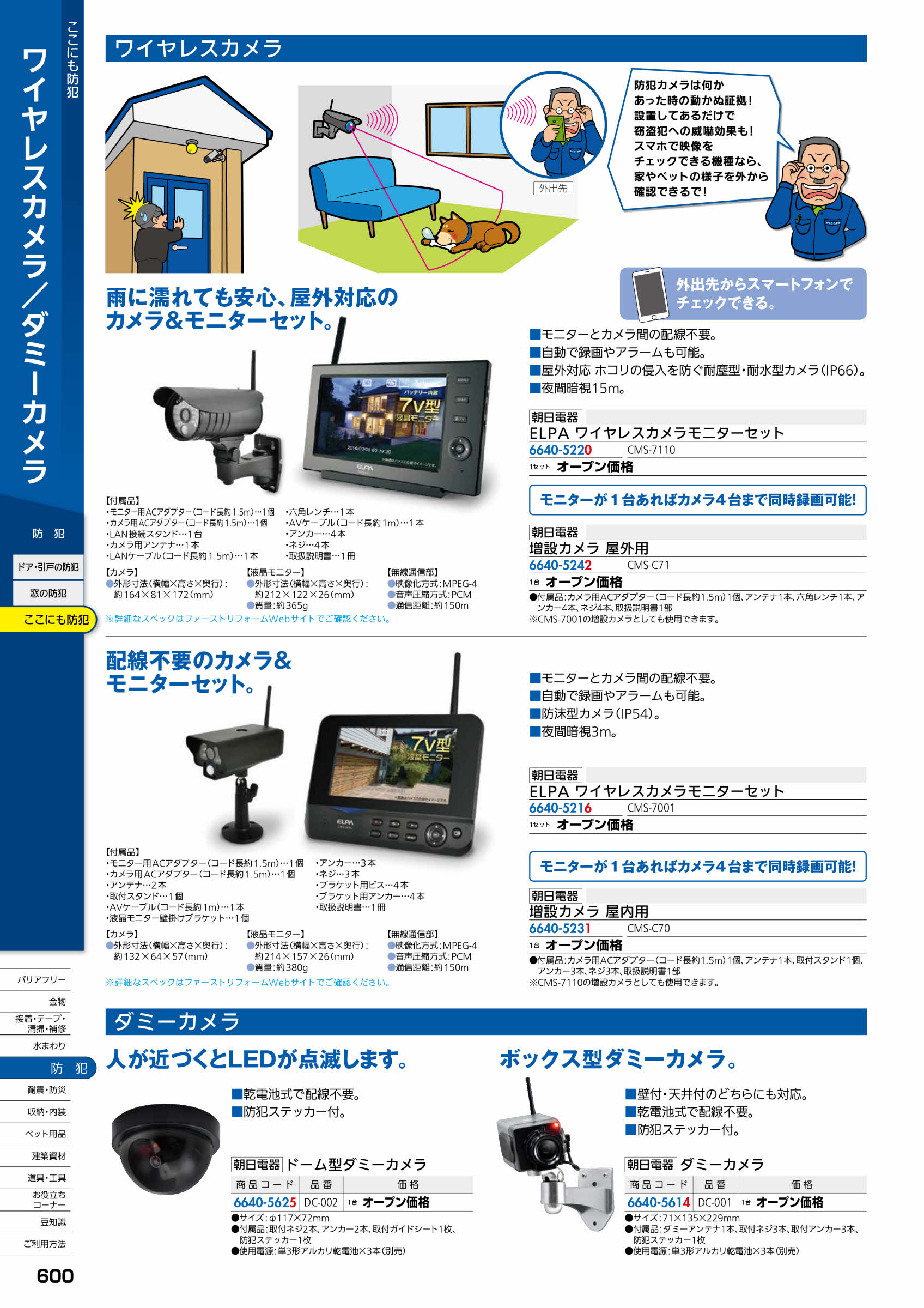 訳あり朝日電器 ワイヤレスカメラモニターセット ＣＭＳ−７００１