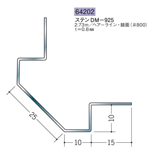 創建 SOKEN 64229 ステンレス 出 隅ジョイナー ステンDM-830 長さ