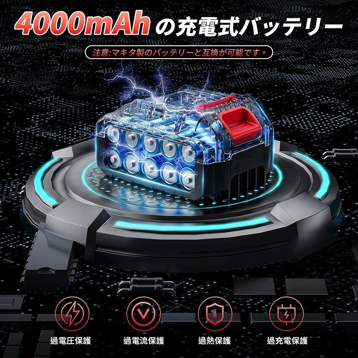 インパクトレンチ タイヤ交換 電動インパクトレンチ タイヤ交換 インパクトレンチ マキタ互換 マキタ 18v 対応 電動トルクレンチ インパクトドライバー 充電式 |  | 07