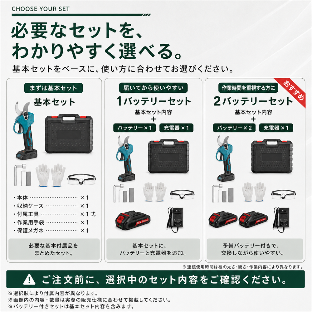 2026最新モデル】 電動剪定ばさみ 充電式 最大開口40mm ブラシレス