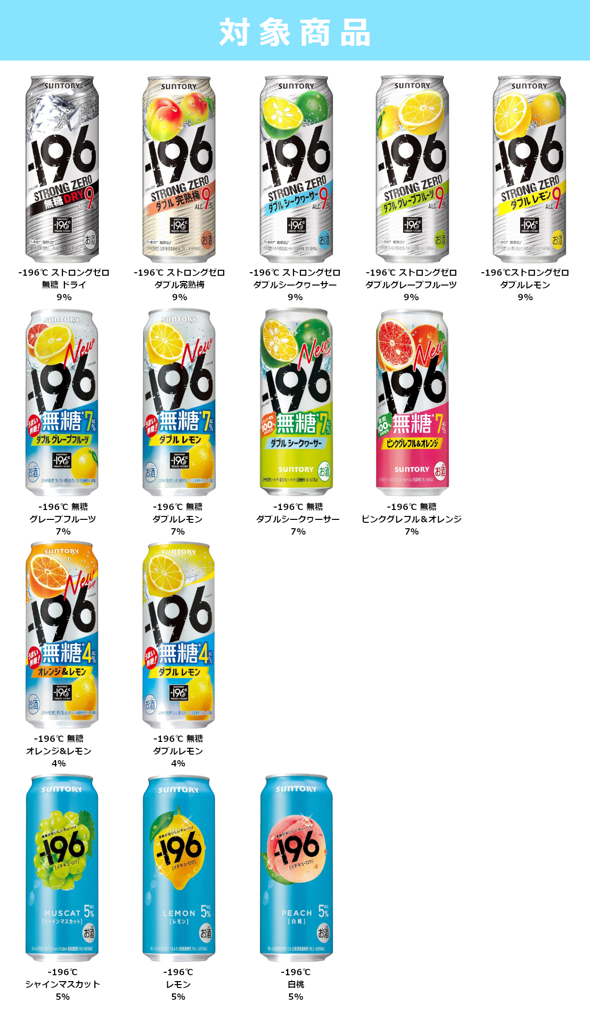 ー196 サントリー -196℃ ストロングゼロ 選べる よりどり セット 缶