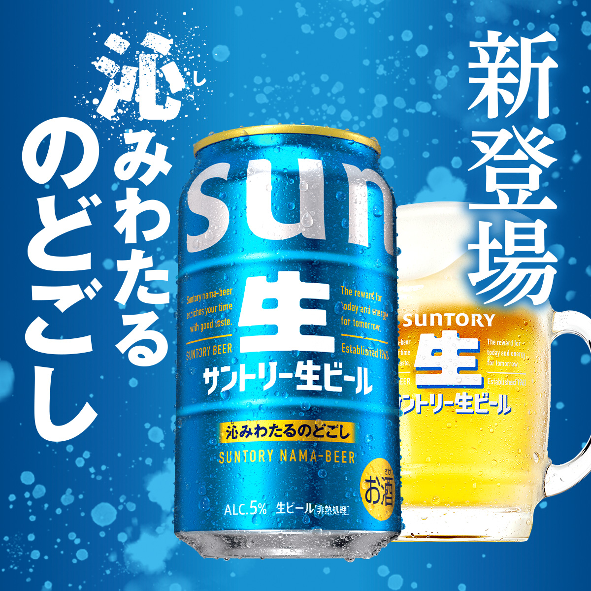 SUNTORY（サントリー） 生ビール 500ml×48本(2ケース) サン生 ビール