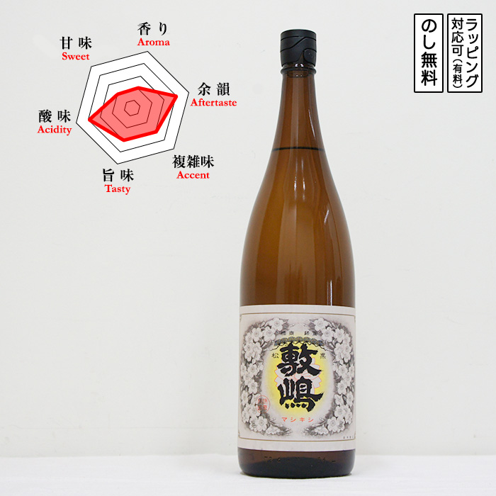 【愛知県限定流通】敷嶋 黒松 日本酒 純米酒 山田錦 五百万石 1800　 しきしま くろまつ　 (愛知県／伊東株式会社)　 ギフト プレゼント のし無料 | 