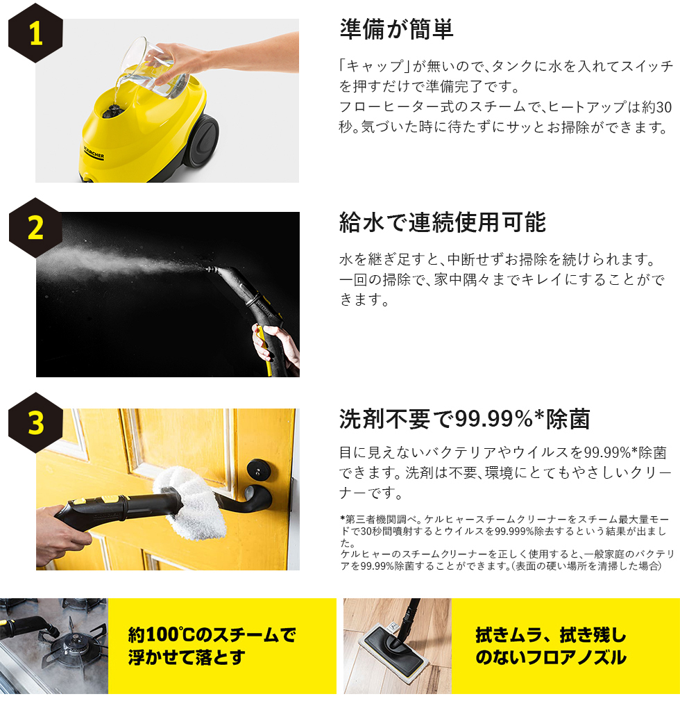 スチームクリーナー 掃除機 クリーナー Sc 生活家電 店のkarcher ケルヒャー Karcher ケルヒャー Easyfix 3