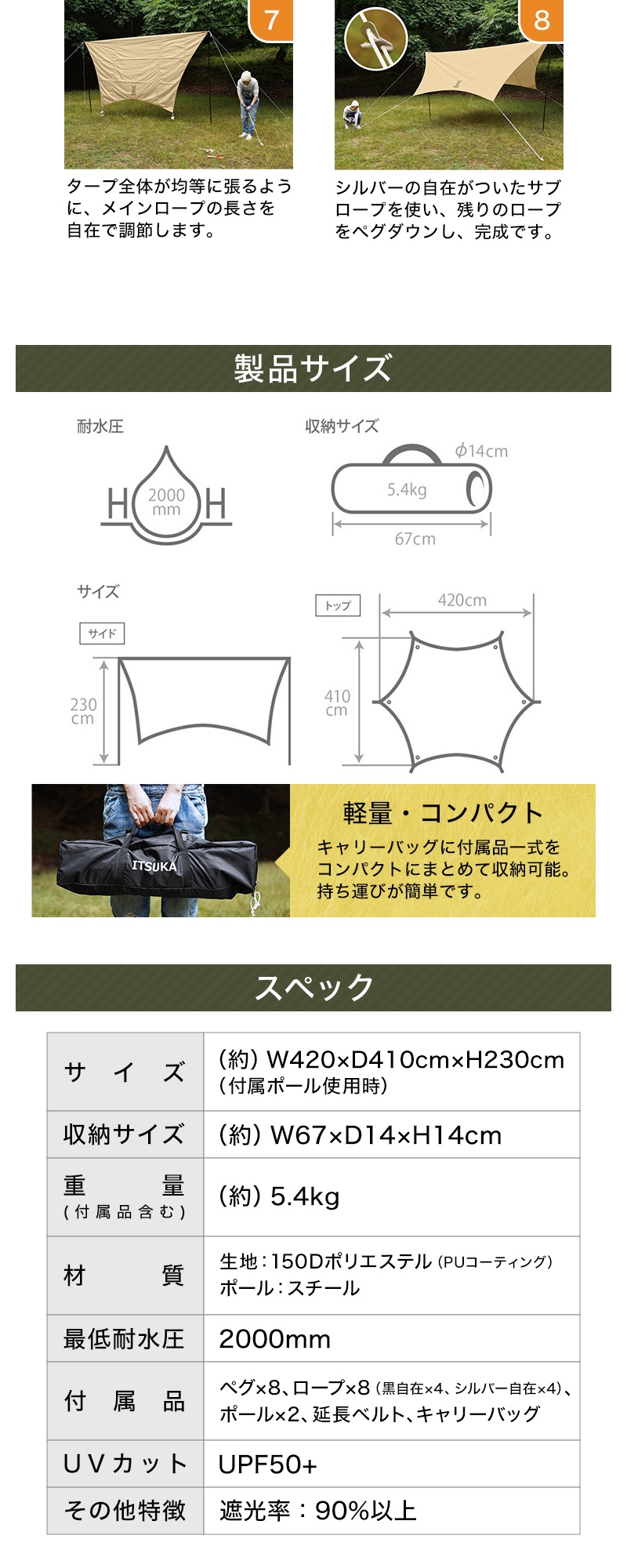 DOD タープ いつかのタープ TT5-631-BK dod アウトドア キャンプ
