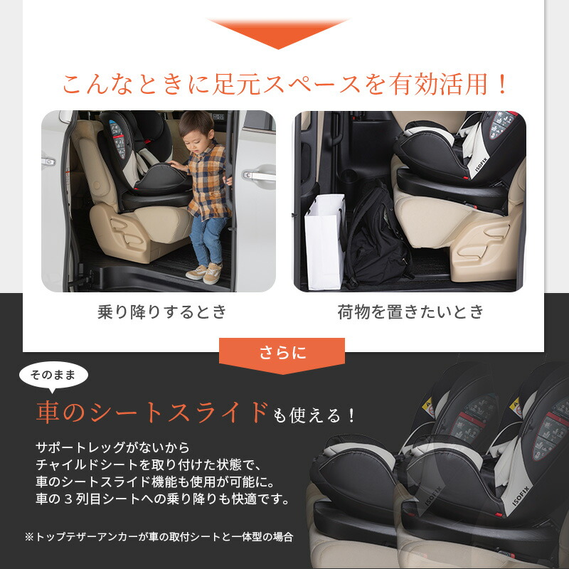 チャイルドシート 回転式 日本育児 コンパクト ロング 1歳 シンプル