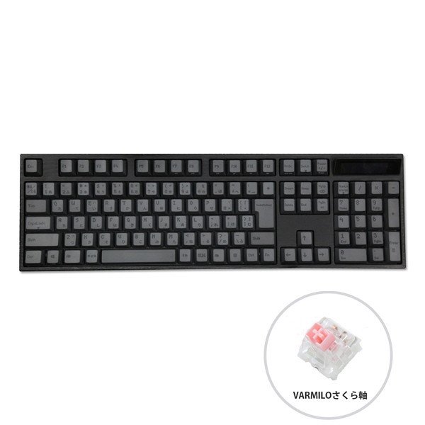 アミロ vm-ma109-lld2rj-rose ブラック 電卓 MA109C calculator keyboard MA109C-SG1W LLD2Rj Varmilo EC Rose V2 有線キーボード(日本語配列109キー・ローズ軸)
