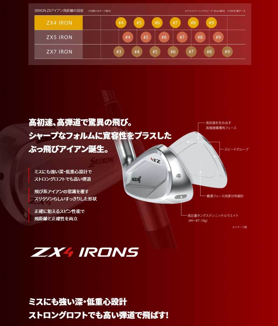 日本正規品 DUNLOP スリクソンZX4 アイアン単品 2021年モデル N.S.PRO 