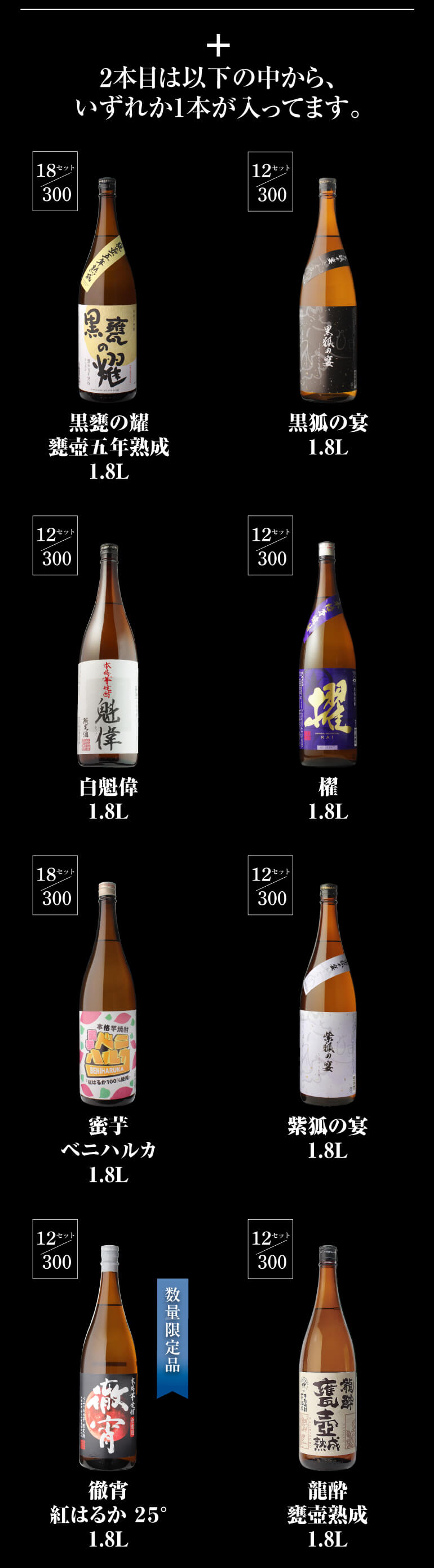 焼酎くじ1.8L