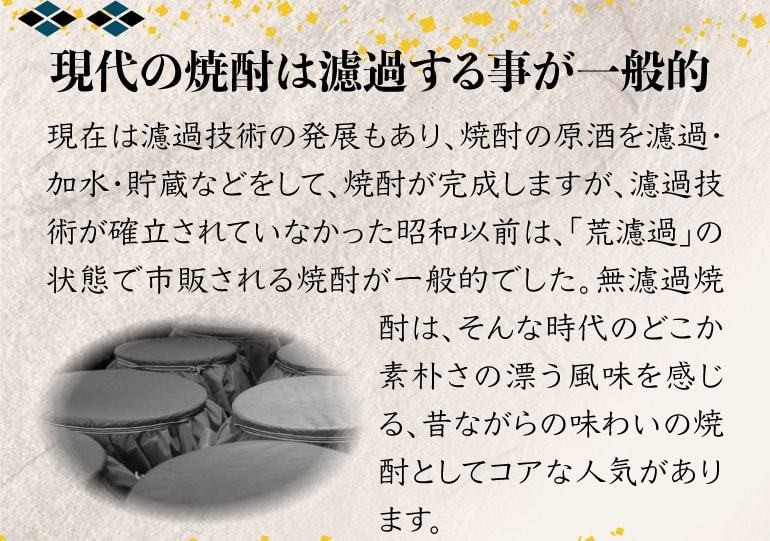 無濾過焼酎
