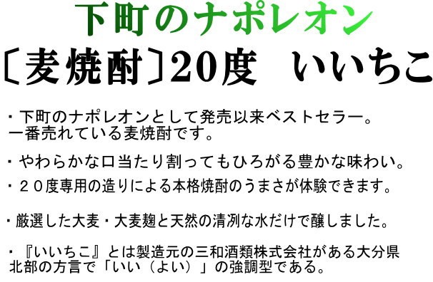 カタログギフトも！ 麦焼酎 １２本まで同梱可 ２０度 いいちこ １