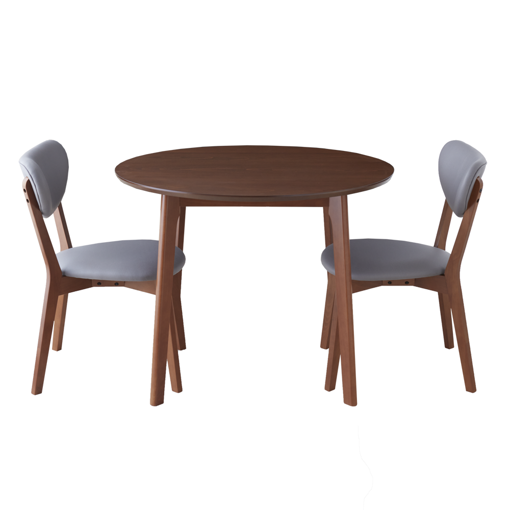 ダイニングテーブルセット 90cm 2人用 丸テーブル テーブル チェア 3点セット ラウンドテーブル クルム 2人 丸 円形 食卓 カフェテーブル  ダイニングセット KS