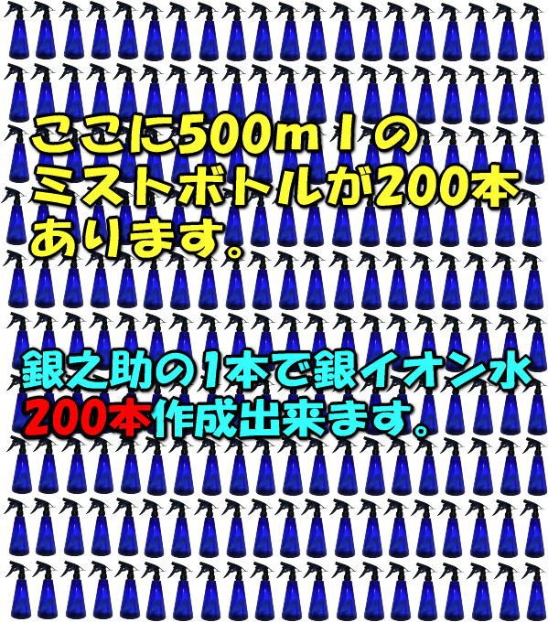 銀イオン水生成スティック銀之助で生成する銀イオン水の生成回数