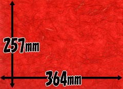 雲竜紙　赤色サイズ