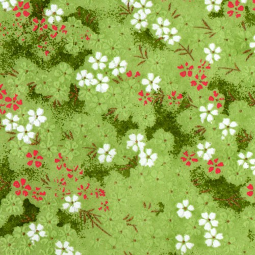 手染め友禅紙　桜　草緑桃　44の拡大写真