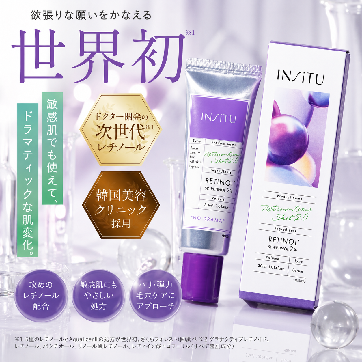 さくらの森 レチノール クリーム 美容液 CICA ナイアシンアミド