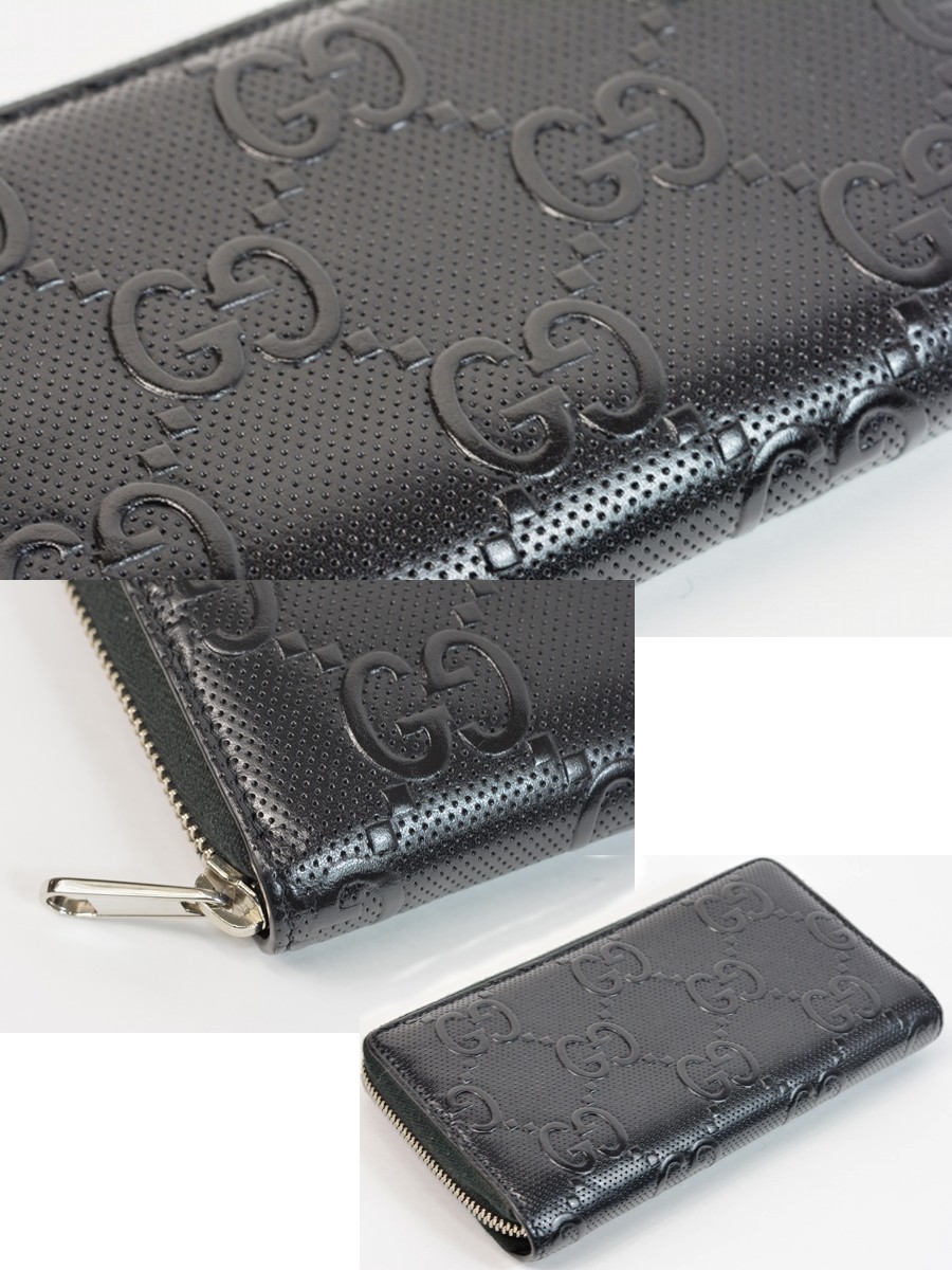 GUCCI グッチ GGエンボス ラウンドジップ 長財布 GUCCI（グッチ） 【美品】グッチ 財布 ラウンドジップ 長財布 GG