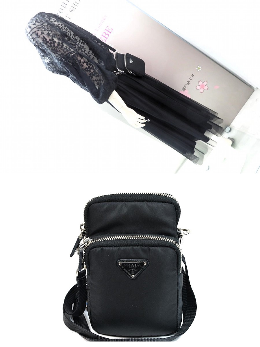 PRADA（プラダ） 【美品】プラダ Re-Nylon フォンケース ショルダー