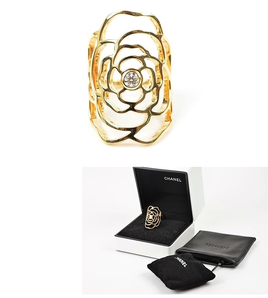 ◆送料無料◆【CHANEL】カメリア リング エキス 18K CHANEL 【超美品】シャネル カメリア コレクションリング K18