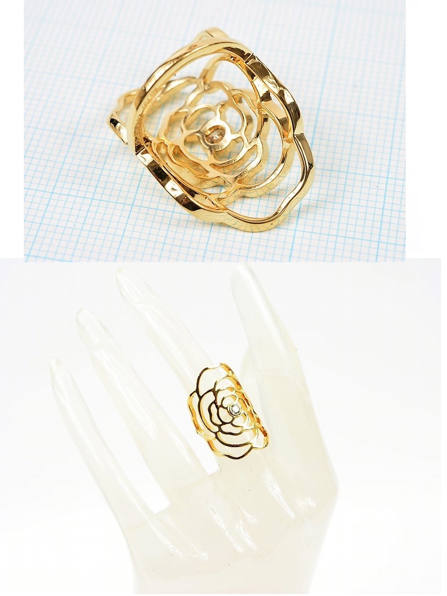 CHANEL 【超美品】シャネル カメリア コレクションリング K18