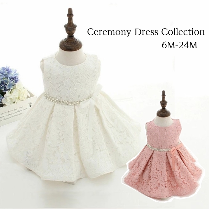 【marron】 リボン ベビー ドレス ロンパース 6m ハーフバースデー magnet_166016469200.jpg