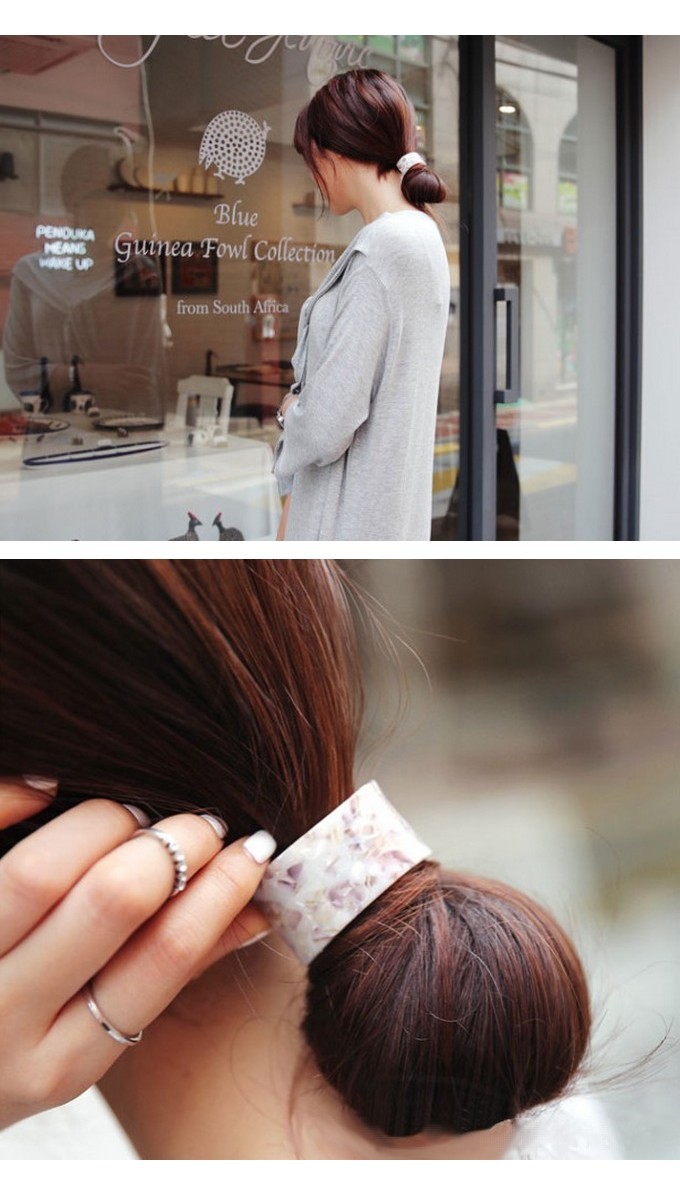 べっ甲 ヘアゴム 丸