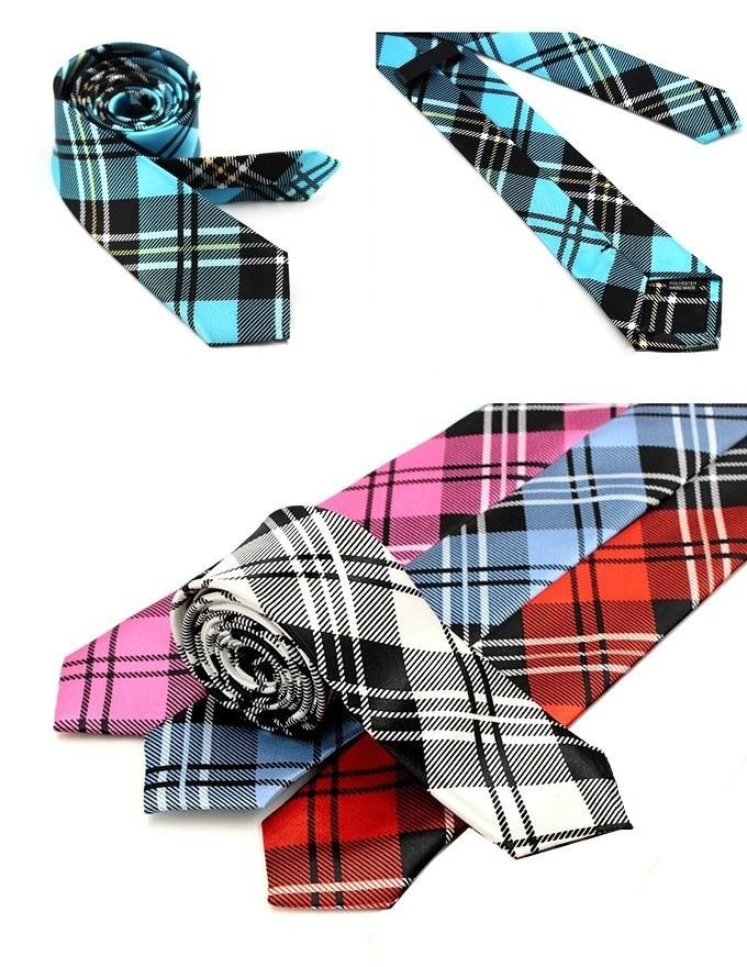 チェック柄スクールナロータイ