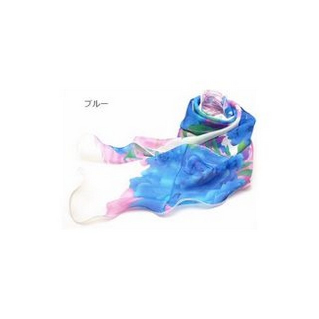 ストール レディース スカーフ 花 エレガント ワイヤー入り ロング str 