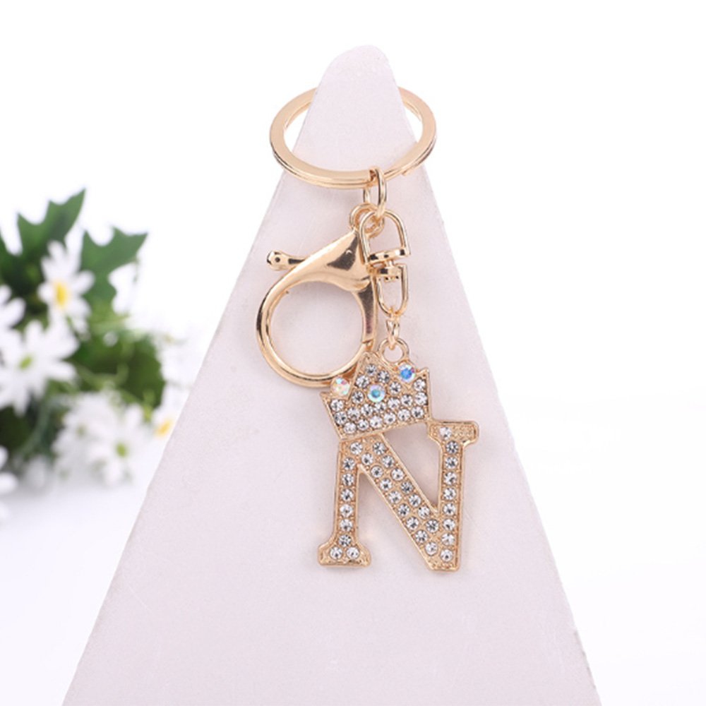 キーホルダー 金具 パーツ キーリング イニシャル 名入れ 王冠 金属 おしゃれ かわいい レディー...