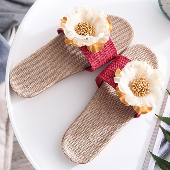 コットンラベンダーワンピ　サンフラワーサマーサンダル コットンラベンダーワンピ サンフラワーサマーサンダル 麻