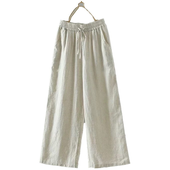 麻パンツ レディース リネン100％ リネンパンツ M L XL 春 夏 涼感