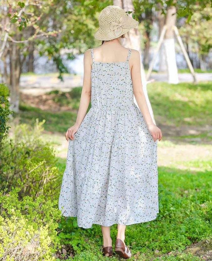 レディース ロングワンピース マキシ ワンピ フラワー キャミ 花