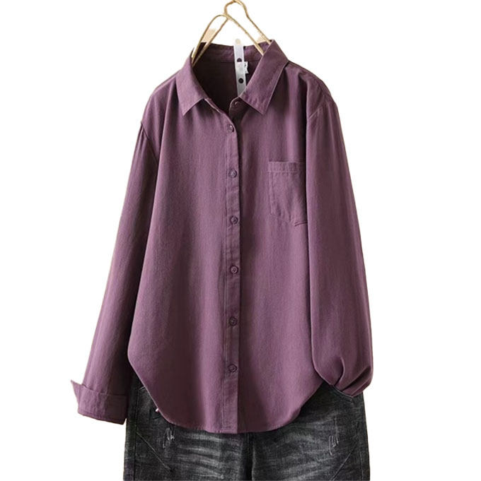 綿シャツ レディース 秋 冬 春 M L XL 薄起毛 微起毛 ライトネルシャツ