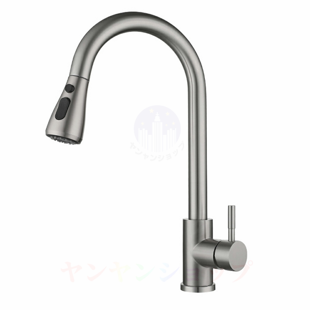 混合水栓 タッチ水栓 キッチン シャワー付き 蛇口 台所用 浴室用 洗面台 シャワー シングルレバー 洗面所 水栓金具 交換自分で おしゃれ ホース引出し式 | ブランド登録なし | 01