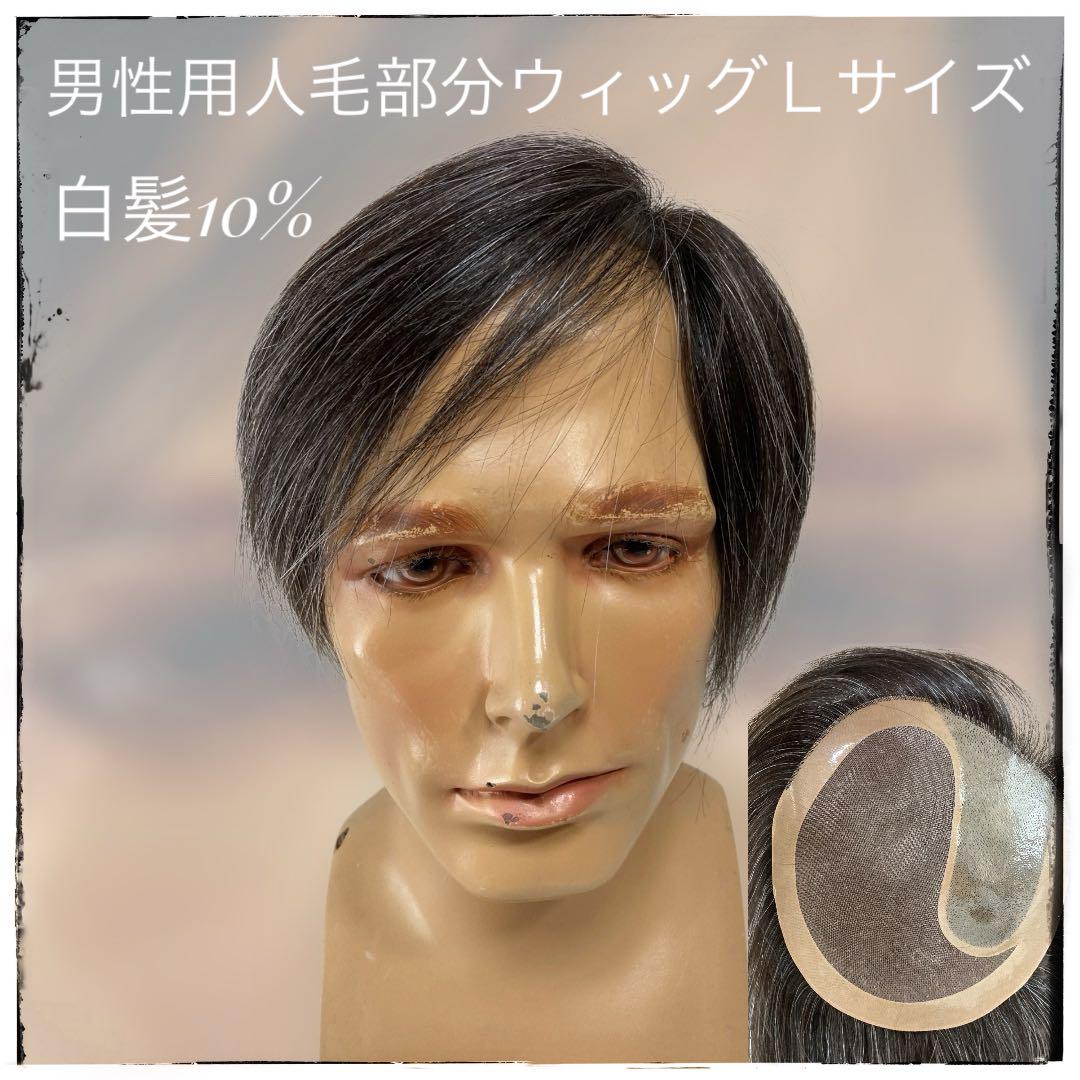 ◆部分ウィッグ　白髪入り