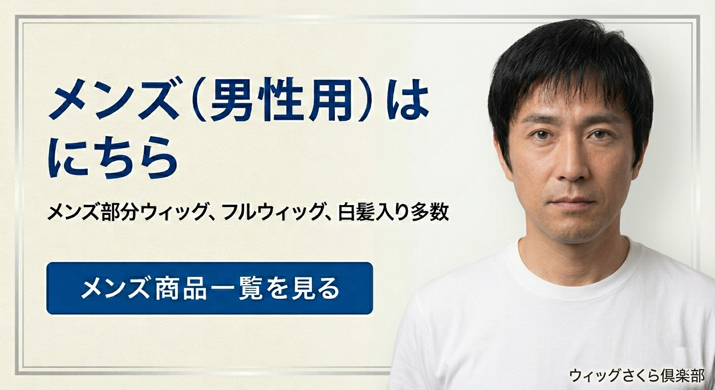 男性用メンズ部分ウィッグ・フルウィッグ