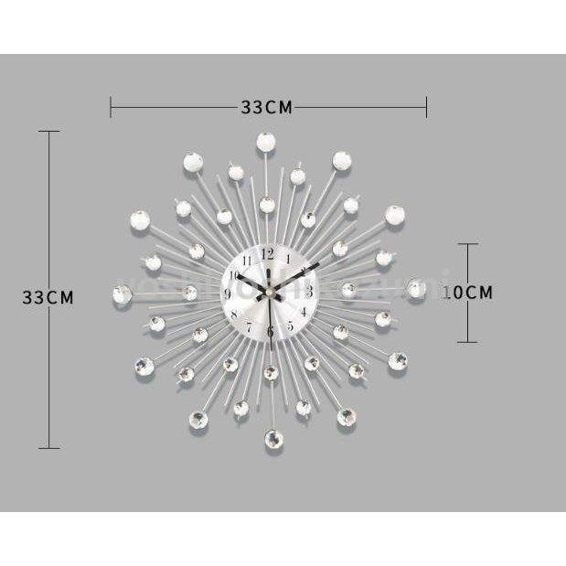壁掛け時計 静音 時計 キラキラ ウォール クロック ステンレス 