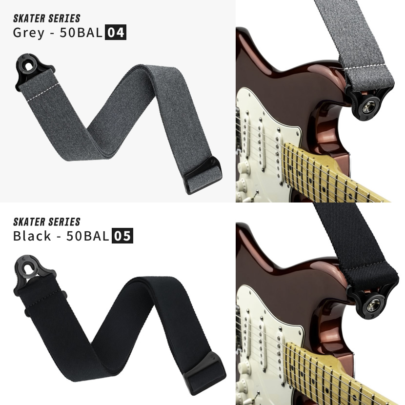 D'Addario ギター・ ベースストラップ Auto Lock Guitar Strap 50BAL