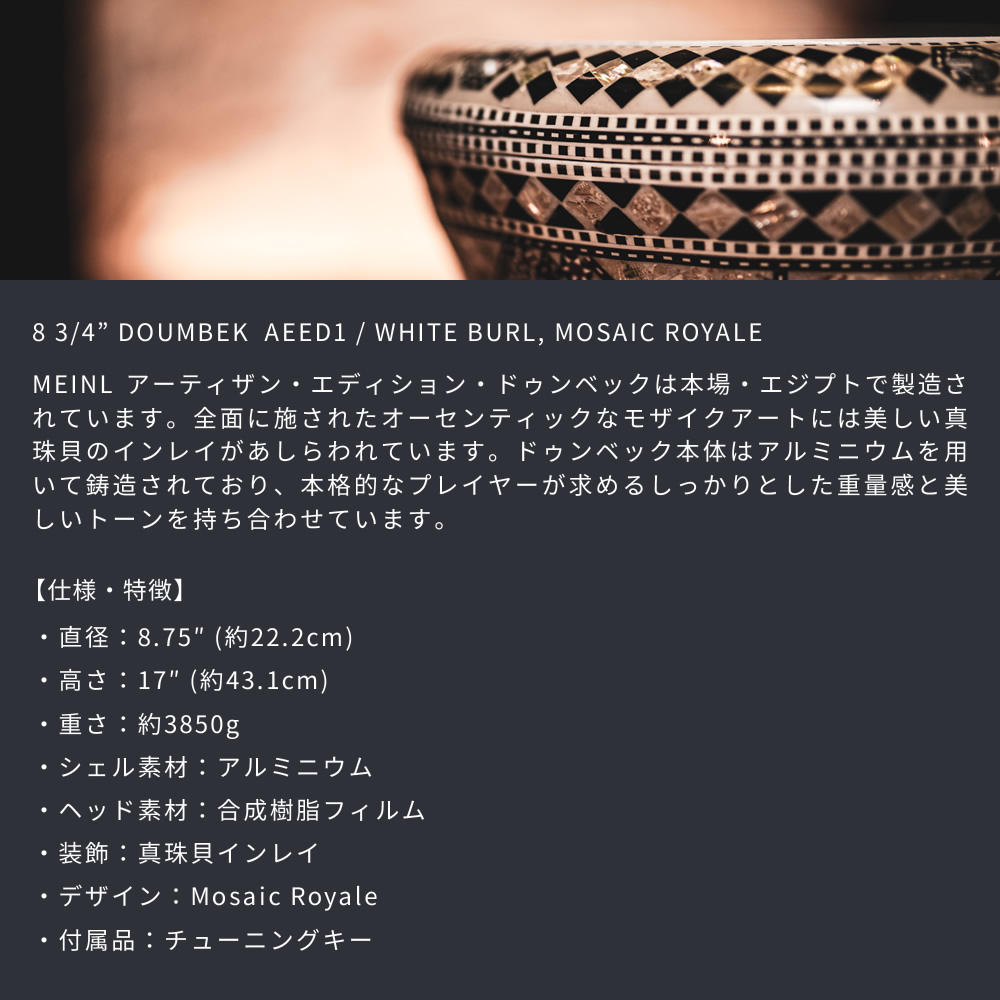 MEINL（マイネル） MEINL Percussion ドゥンベック Artisan Edition