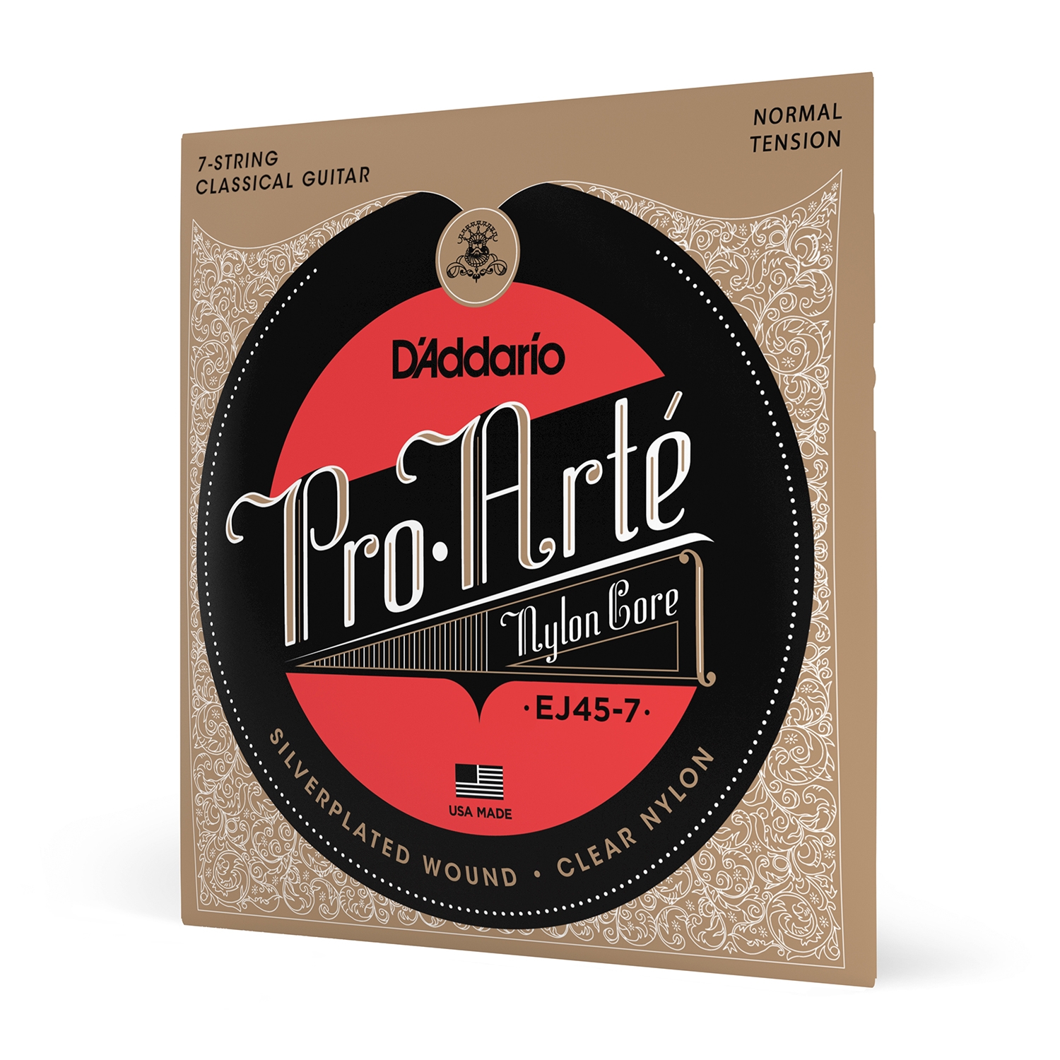 D'Addario �_�_���I 7�� �N���V�b�N�M�^�[�� EJ45-7 "Pro Arte Classical Guitar"  [ daddario EJ-45-7 ] �k�䂤�p�P�b�g�Ή��l