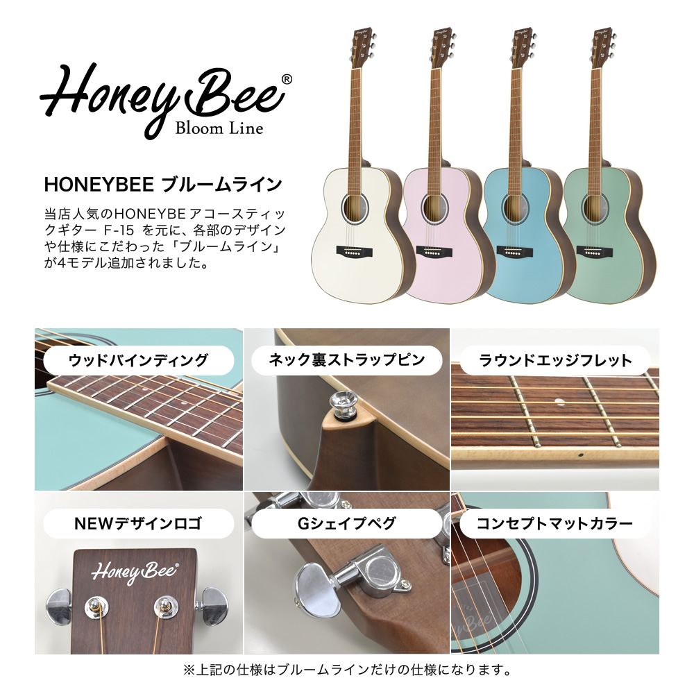 HONEY BEE アコースティックギター　F-15N ソフトケース　スタンド 楽天市場】アコースティックギター HONEY BEE W-15/F-15 ソフト
