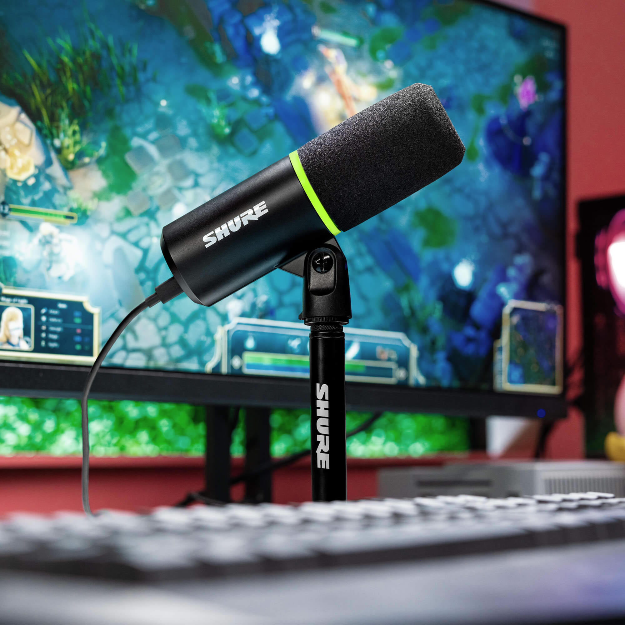 SHURE　MV6 USBゲーミングマイクロホン　MV6-J 送料無料 SHURE MV6-J(USBゲーミングマイクロホン)(シュア) ｜イケベ楽器店