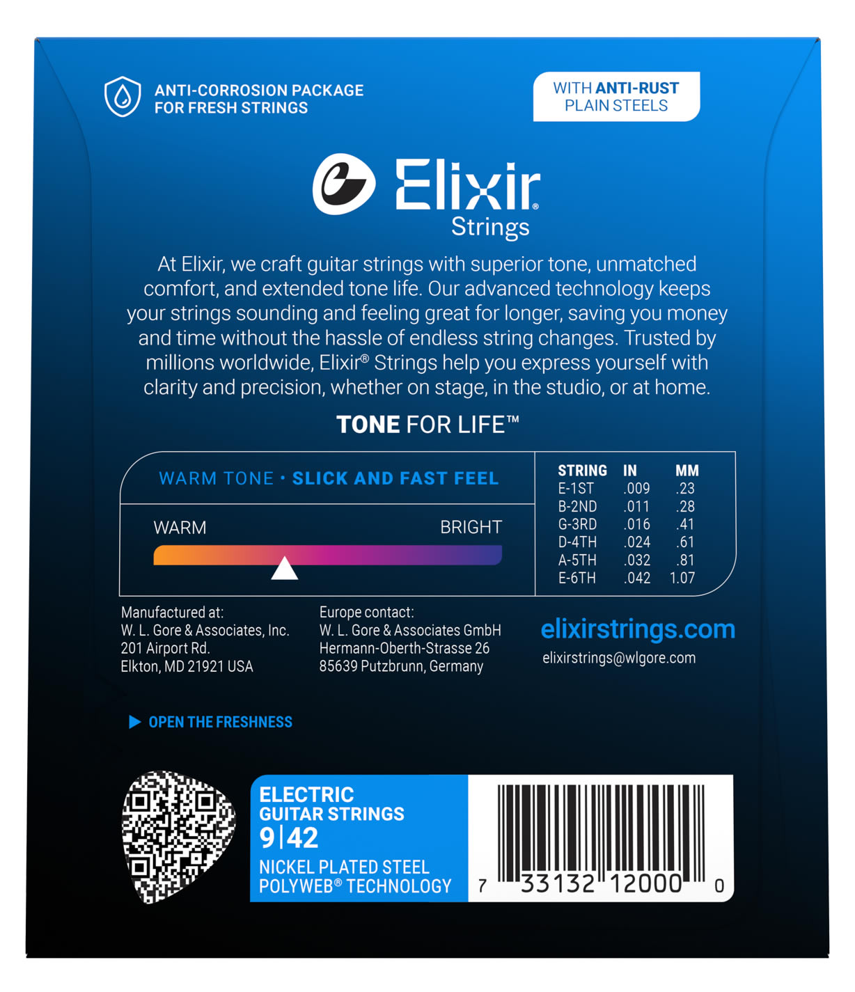 Elixir（エリクサー） エレキギター弦 ポリウェブ Super Light #12000